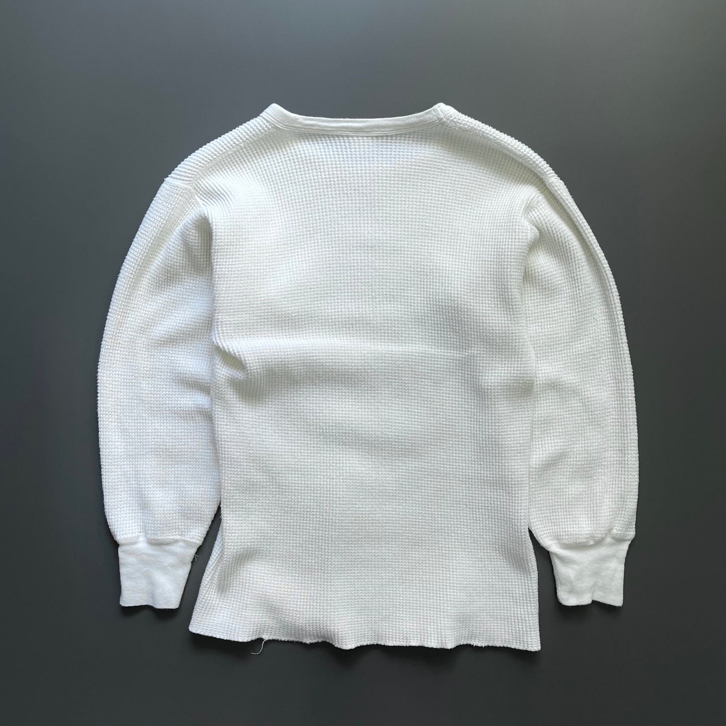 Vintage Sub Zero-Master White 70s/80s Waffle Thermal Jumper | Large, White