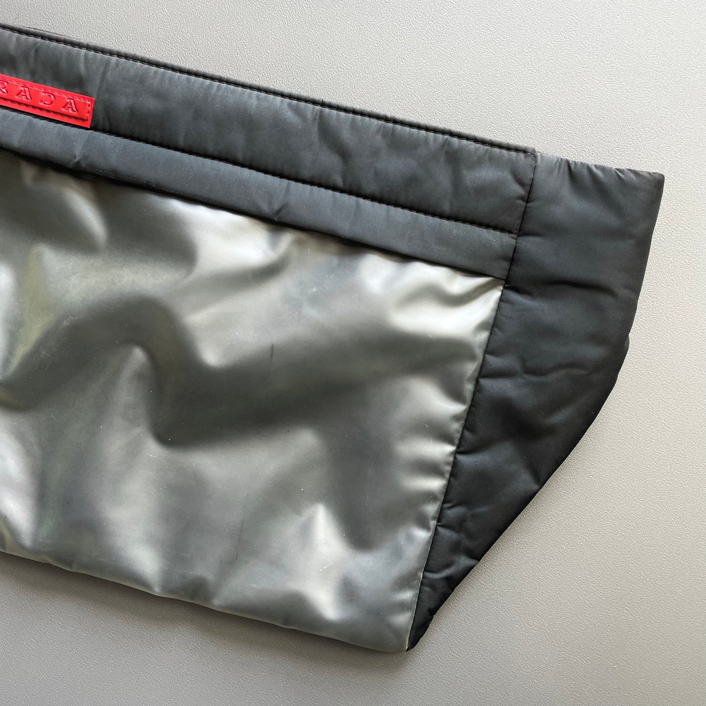 Prada Sport Black SS99 Runway Translucent 3M Pouch Bag | One-Size, Black