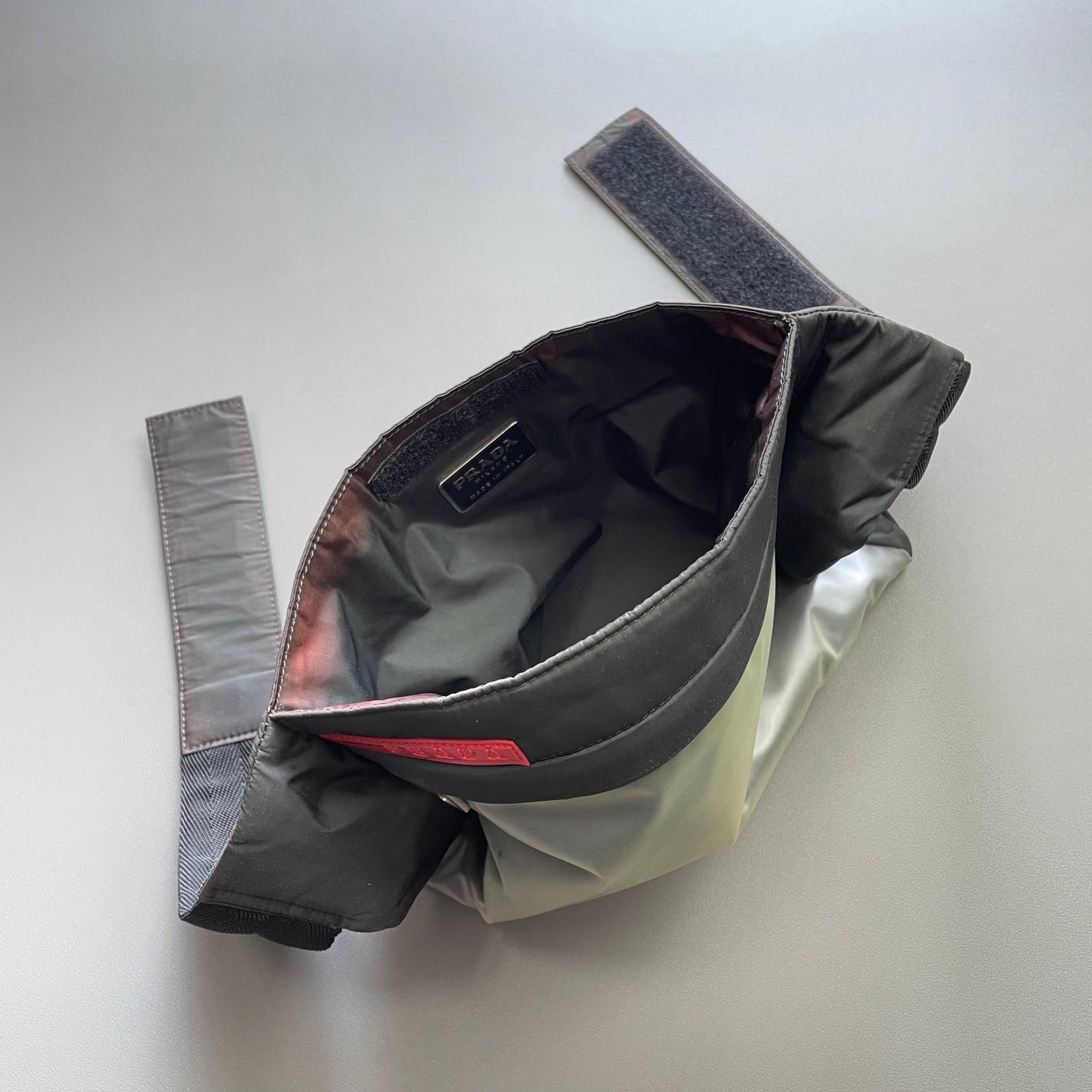 Prada Sport Black SS99 Runway Translucent 3M Pouch Bag | One-Size, Black