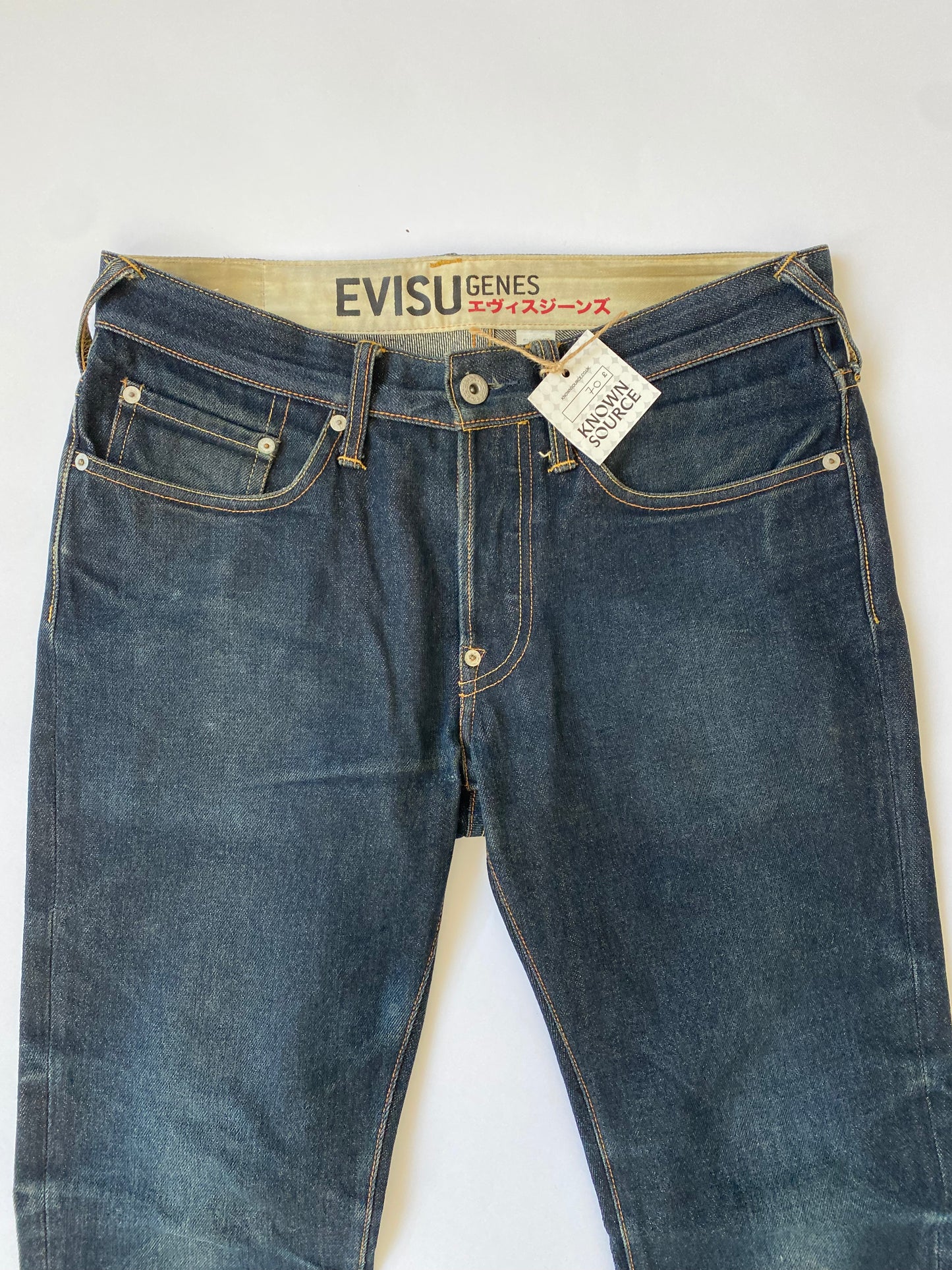 Evisu Daicock Jeans in Blue and Black