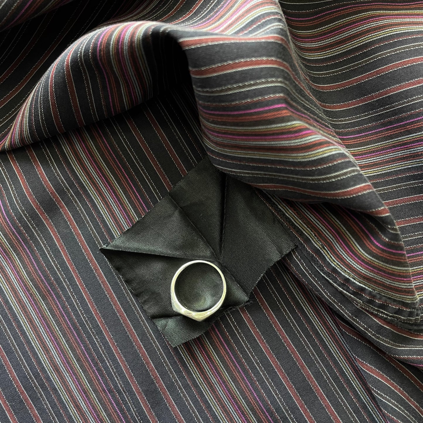 Prada Red Black & Purple 00s Fine Stripe Shirt | Large, Multicoloured