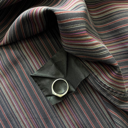 Prada Red Black & Purple 00s Fine Stripe Shirt | Large, Multicoloured