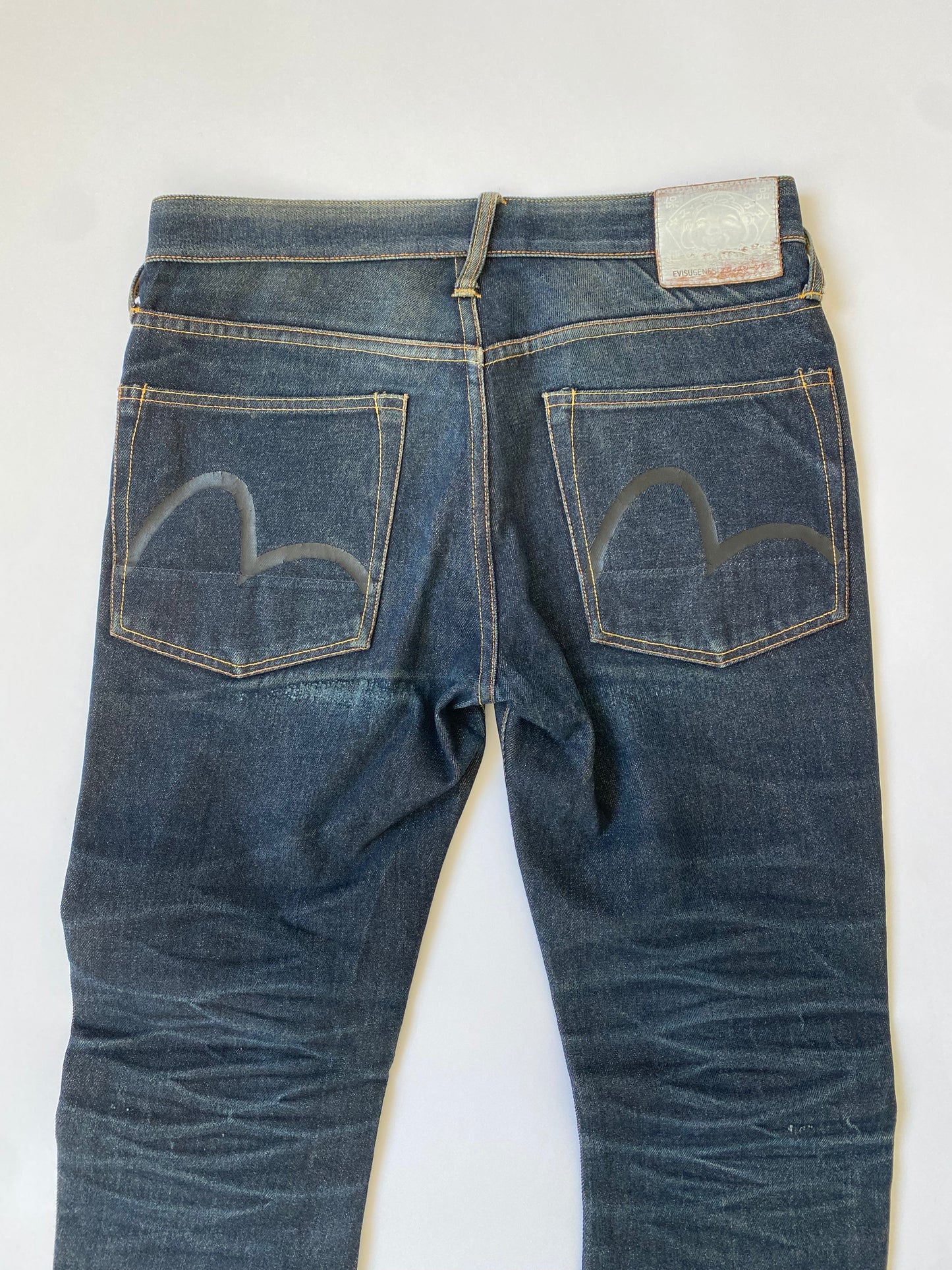 Evisu Daicock Jeans in Blue and Black
