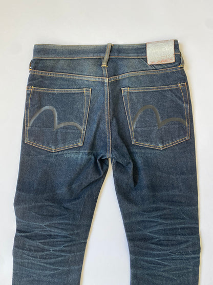 Evisu Daicock Jeans in Blue and Black