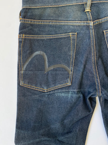 Evisu Daicock Jeans in Blue and Black