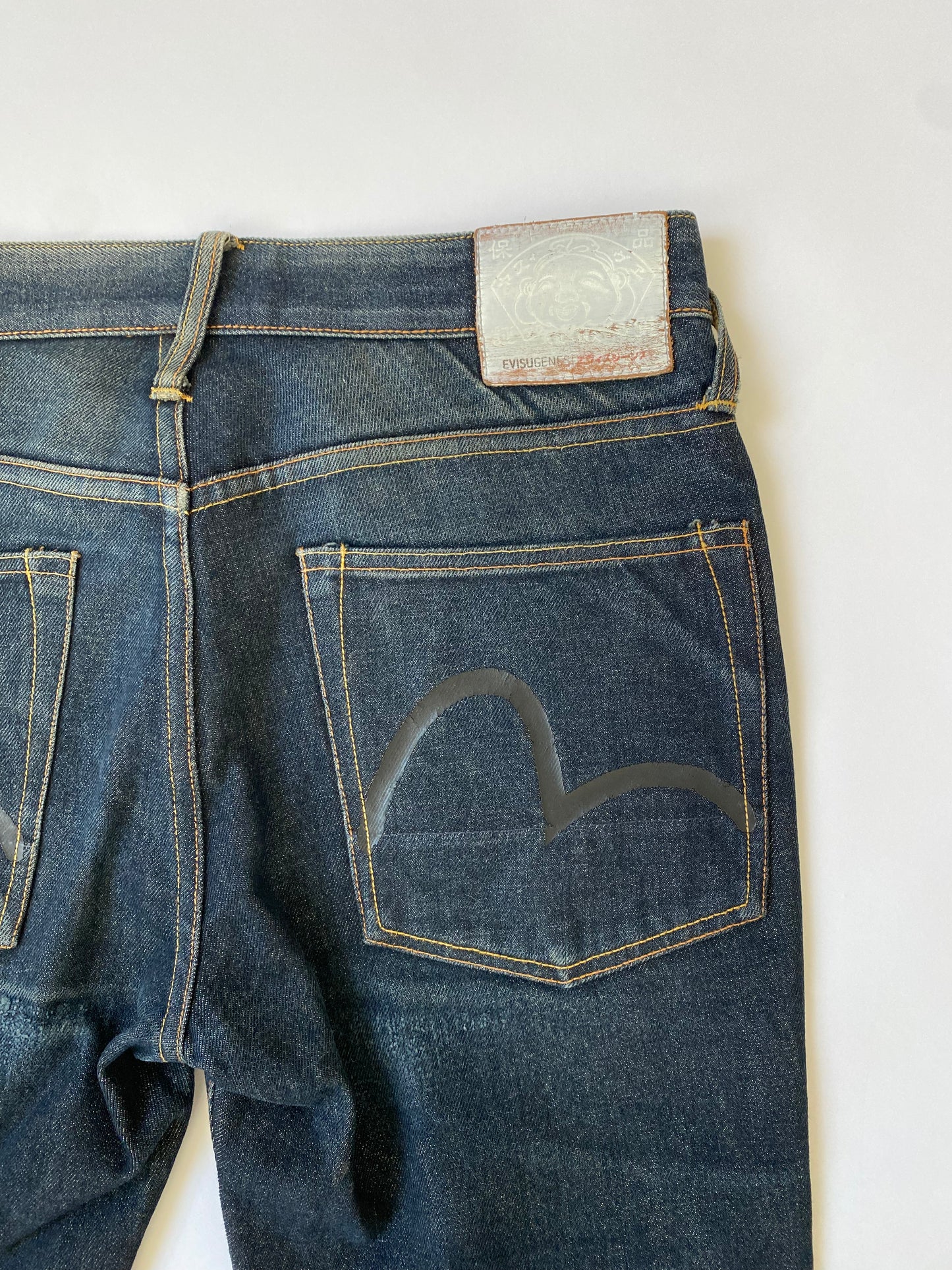 Evisu Daicock Jeans in Blue and Black