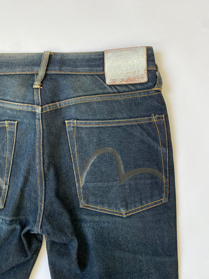 Evisu Daicock Jeans in Blue and Black