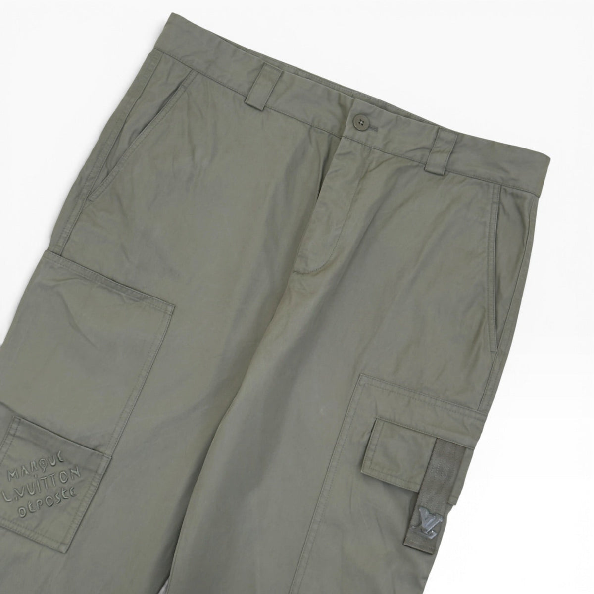 LOUIS VUITTON MARQUE L.VUITTON DEPOSEE CARGO TROUSERS SAGE GREEN 50 / M | Medium, Green