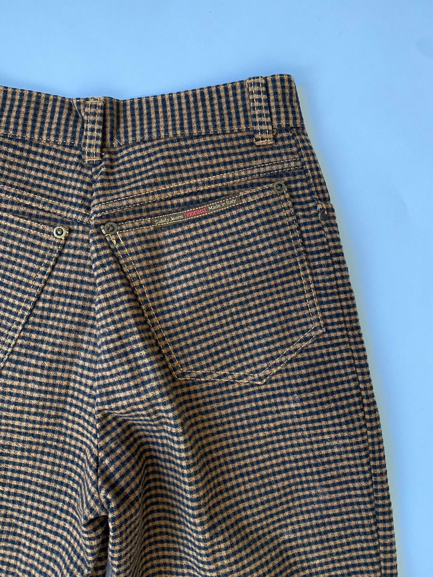 Fiorucci High Waisted Checkered Trousers