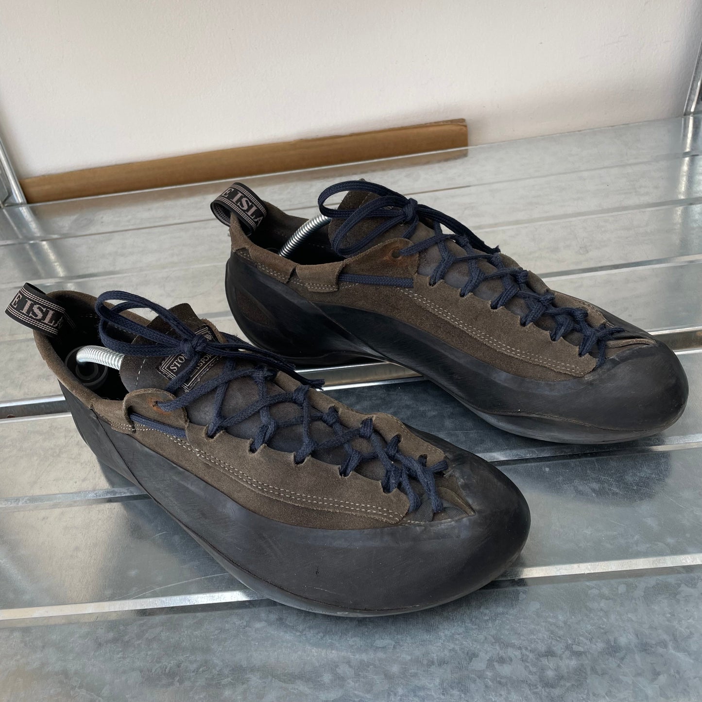 Stone Island X La Sportiva Brown & Navy 00s Suede Climbing Shoes | LARGE, Multicoloured