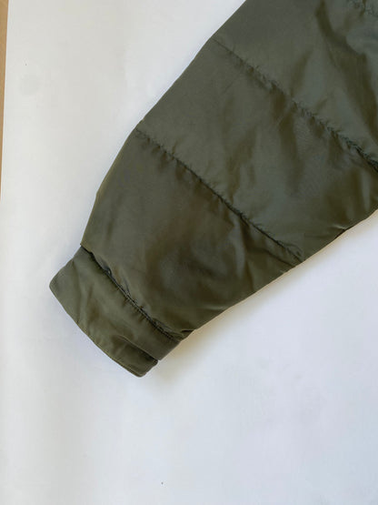 00's Armani Jeans Puffer Bomber Jacket in Iridescent Green