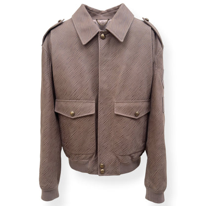 LOUIS VUITTON EPI LEATHER BOMBER JACKET MOCHA BROWN 54 / XL | XL, Brown