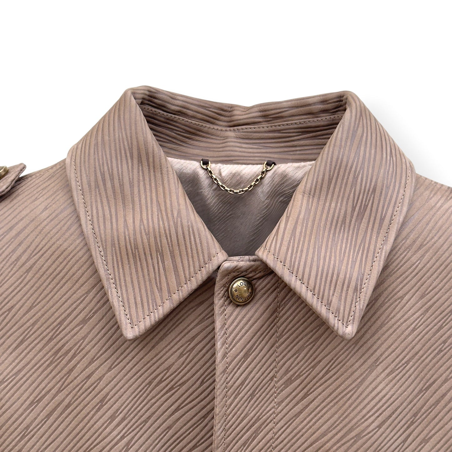 LOUIS VUITTON EPI LEATHER BOMBER JACKET MOCHA BROWN 54 / XL | XL, Brown