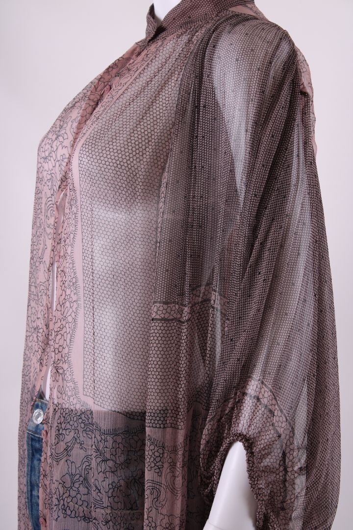 Mes Demoiselles See through print shirt dress lilac purple S | Small, Purple