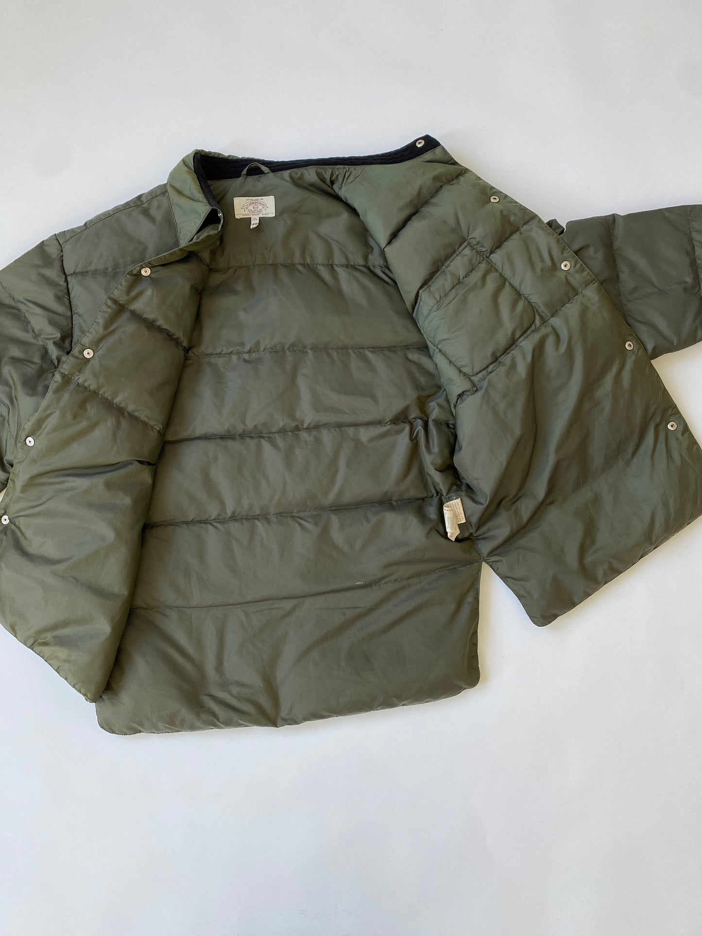 00's Armani Jeans Puffer Bomber Jacket in Iridescent Green