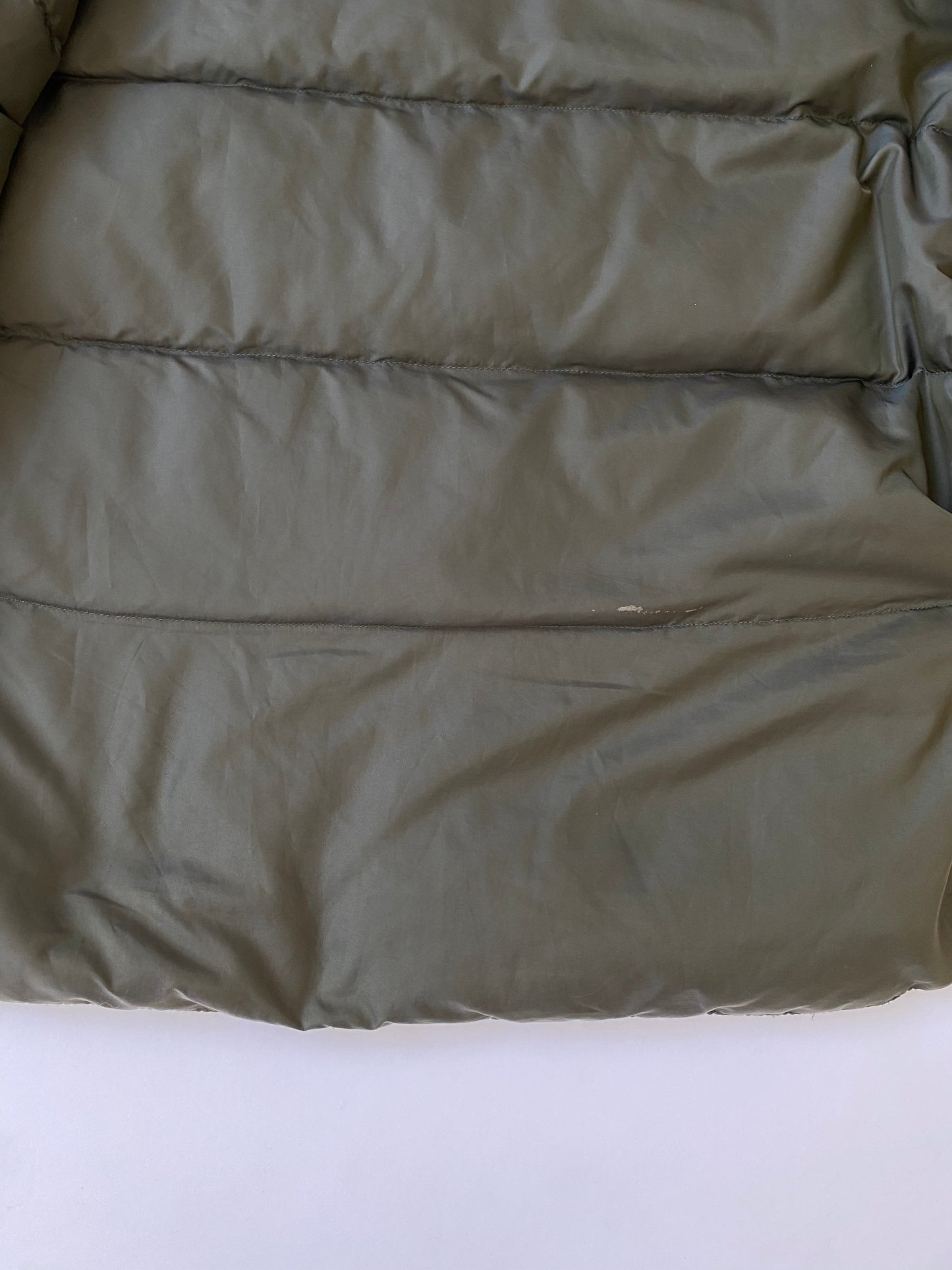 00's Armani Jeans Puffer Bomber Jacket in Iridescent Green