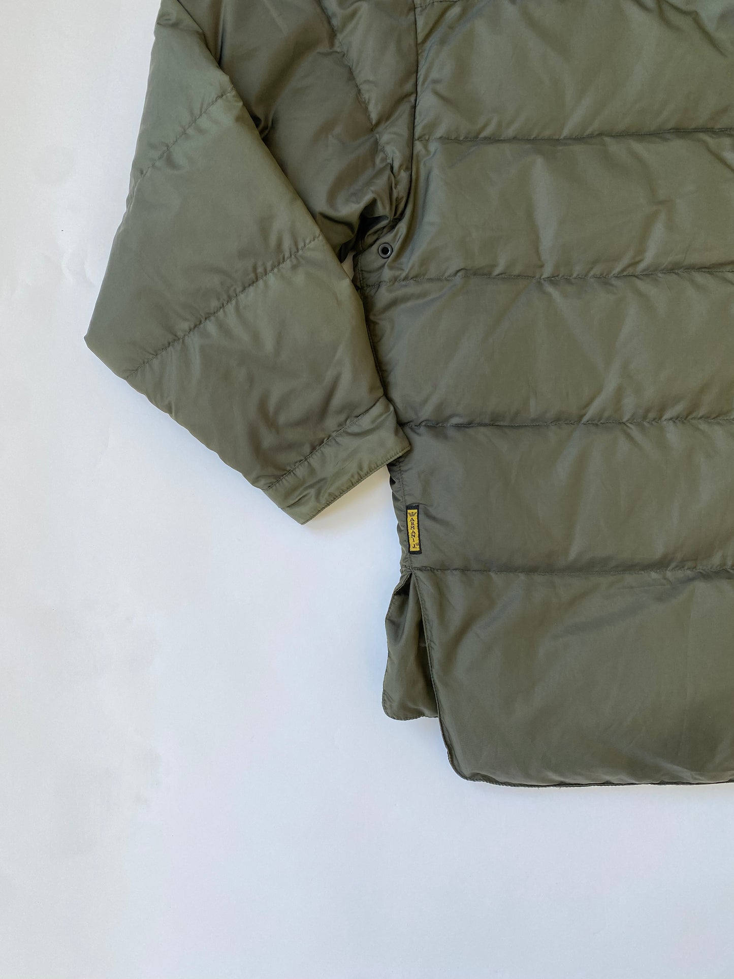 00's Armani Jeans Puffer Bomber Jacket in Iridescent Green