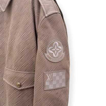LOUIS VUITTON EPI LEATHER BOMBER JACKET MOCHA BROWN 54 / XL | XL, Brown