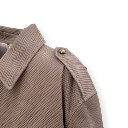 LOUIS VUITTON EPI LEATHER BOMBER JACKET MOCHA BROWN 54 / XL | XL, Brown