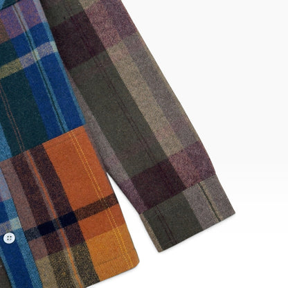 KITH KIDS PATCHWORK PLAID FLANNEL SHIRT MULTICLOURED 8/9Y | 8-9 years, Red