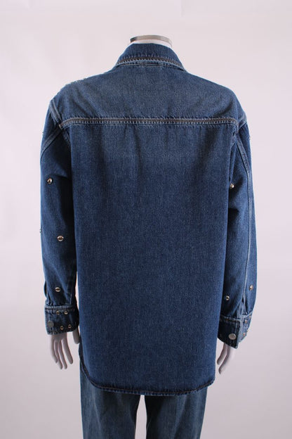 All Saints L/S Studded Jacket Denim S | Small, Blue