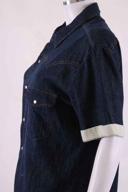 McQ Dress short sleeve Navy Denim S | Small, Navy
