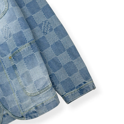 LOUIS VUITTON DAMIER DENIM 3D CHIC JACKET INDIGO BLUE 54 / XL | XL, Blue