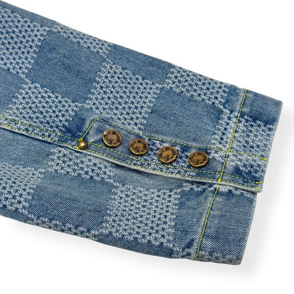LOUIS VUITTON DAMIER DENIM 3D CHIC JACKET INDIGO BLUE 54 / XL | XL, Blue