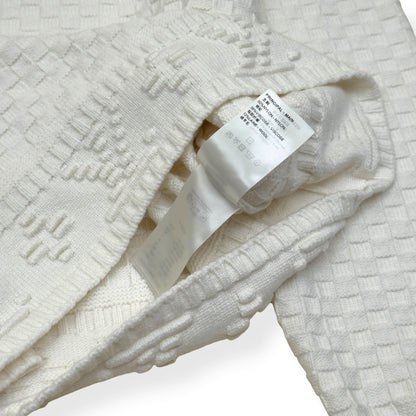 LOUIS VUITTON DAMIER POLO SWEATER WHITE L | Large, White