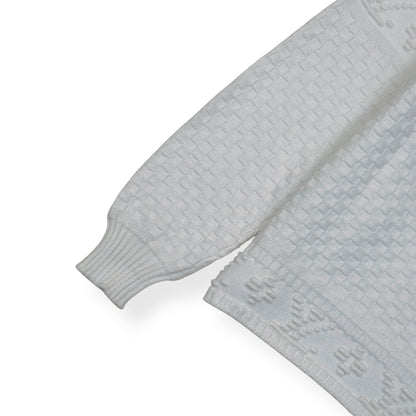 LOUIS VUITTON DAMIER POLO SWEATER WHITE L | Large, White