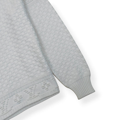 LOUIS VUITTON DAMIER POLO SWEATER WHITE XL | XL, White