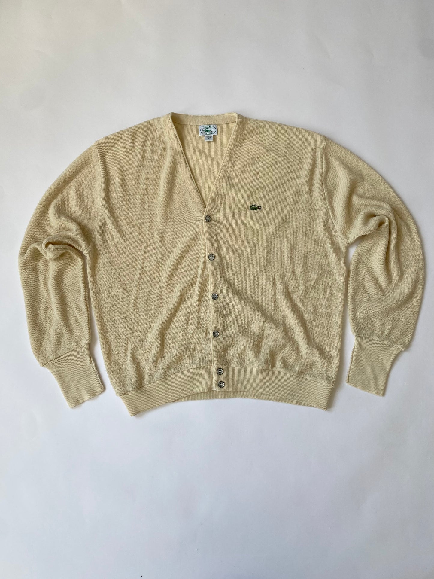 90’s Lacoste Izod Cardigan in Beige
