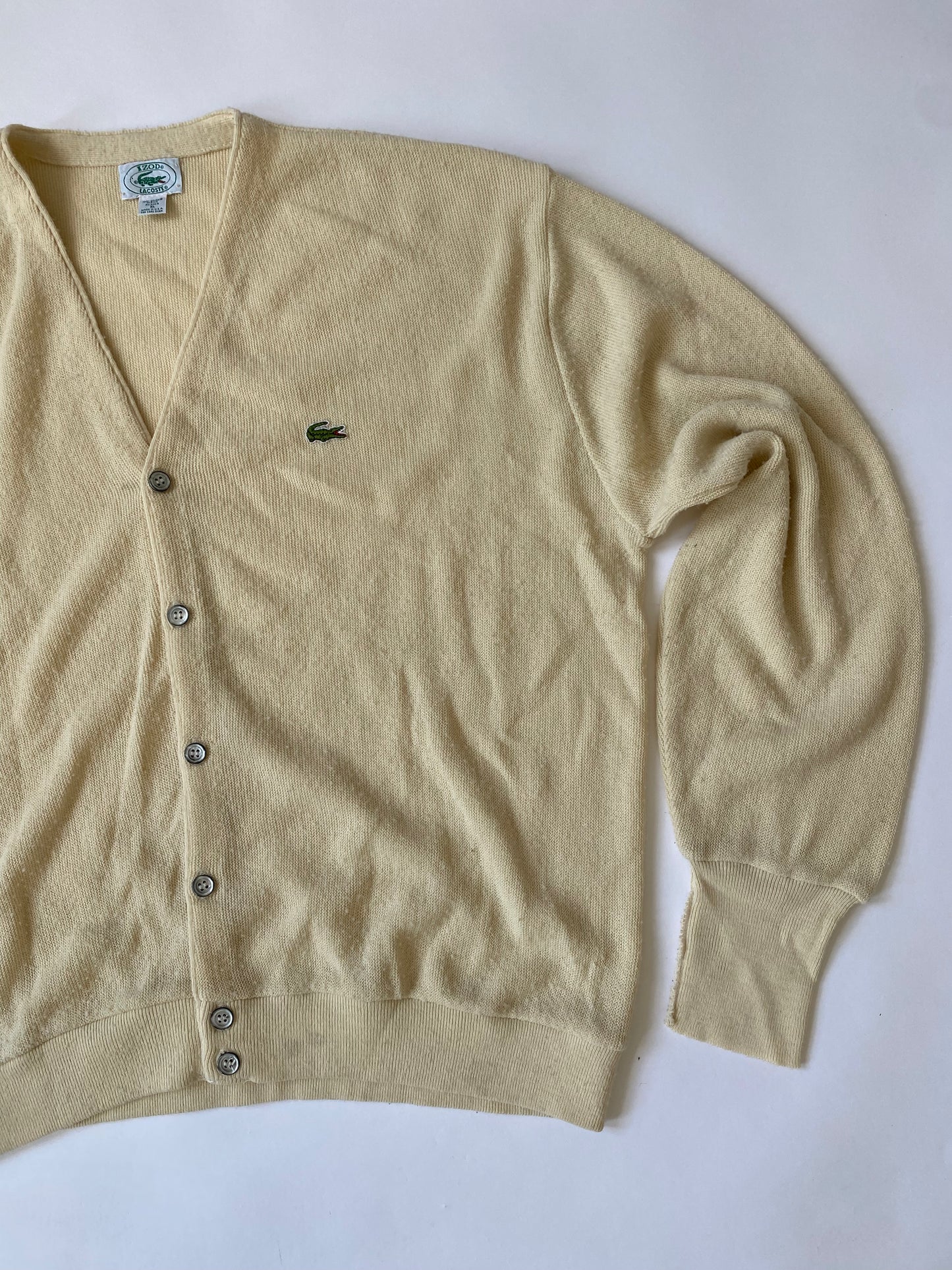 90’s Lacoste Izod Cardigan in Beige
