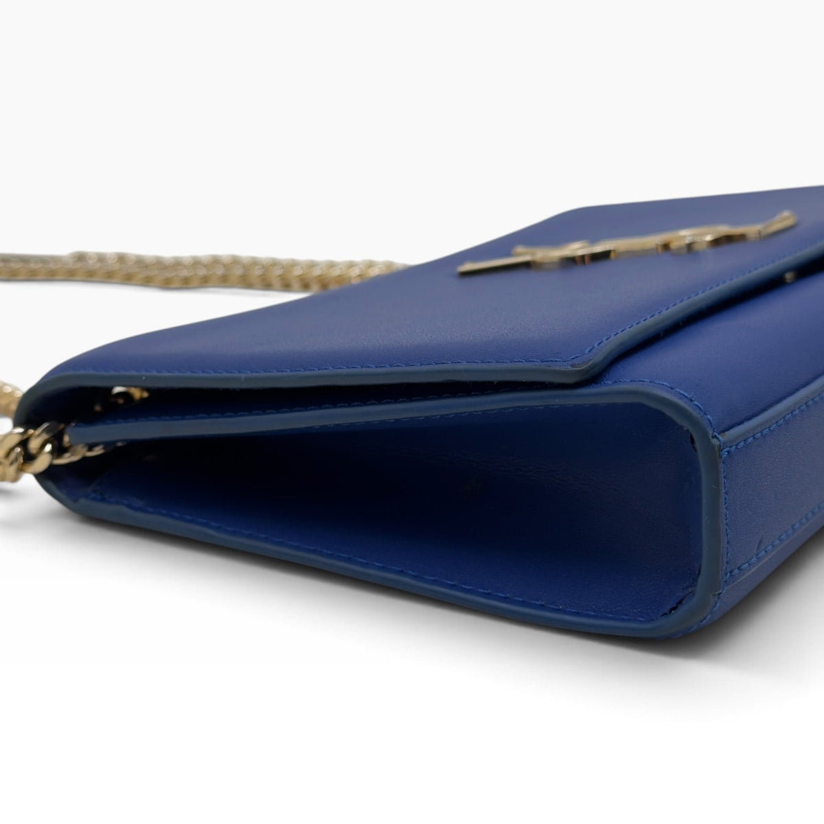 SAINT LAURENT YSL KATE CHAIN SHOULDER BAG ROYAL BLUE / GOLD M | O/S, Blue