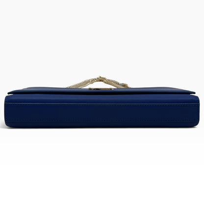 SAINT LAURENT YSL KATE CHAIN SHOULDER BAG ROYAL BLUE / GOLD M | O/S, Blue