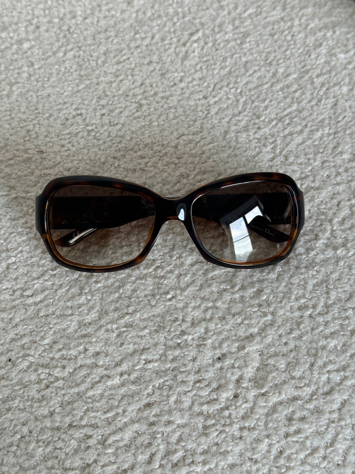 2000s Christian Dior Tortoise Oversized Sunglasses | O/S, Brown