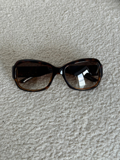 2000s Christian Dior Tortoise Oversized Sunglasses | O/S, Brown