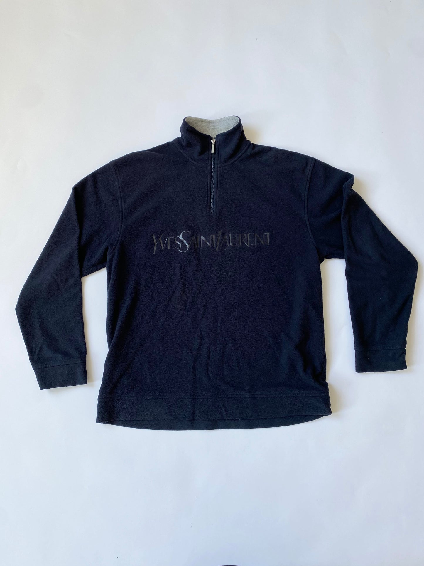 Yves Saint Laurent Spellout Fleece Quarter Zip