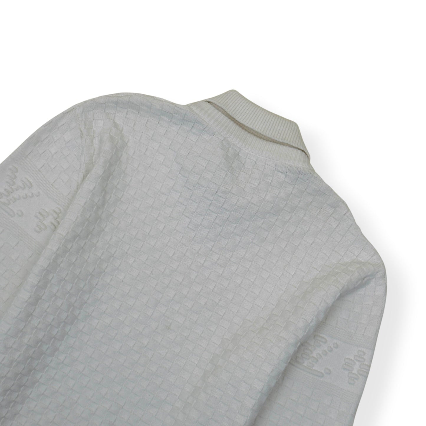 LOUIS VUITTON DAMIER POLO SWEATER WHITE XL | XL, White