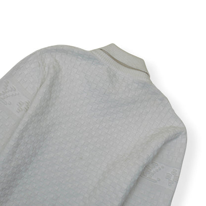 LOUIS VUITTON DAMIER POLO SWEATER WHITE XL | XL, White