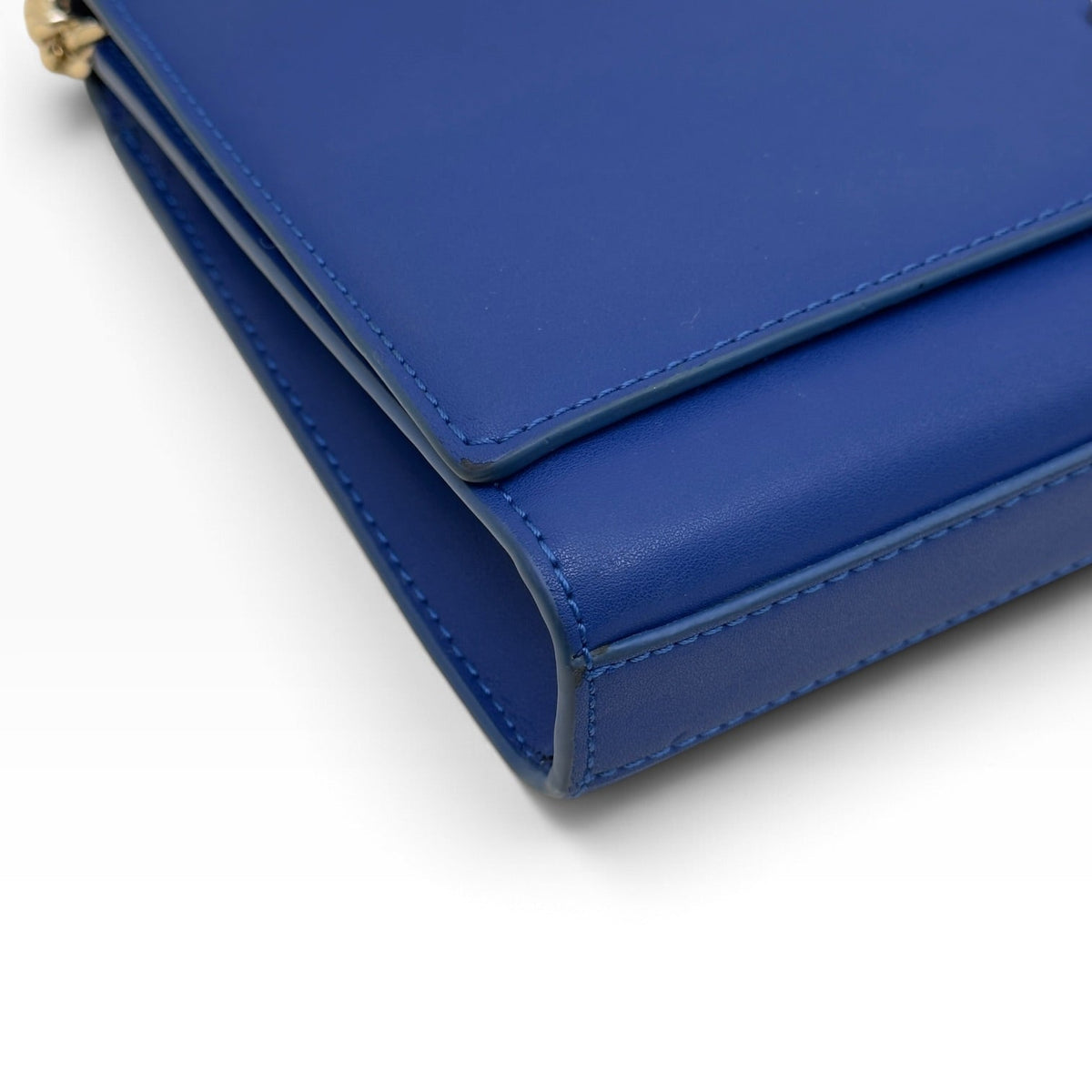 SAINT LAURENT YSL KATE CHAIN SHOULDER BAG ROYAL BLUE / GOLD M | O/S, Blue