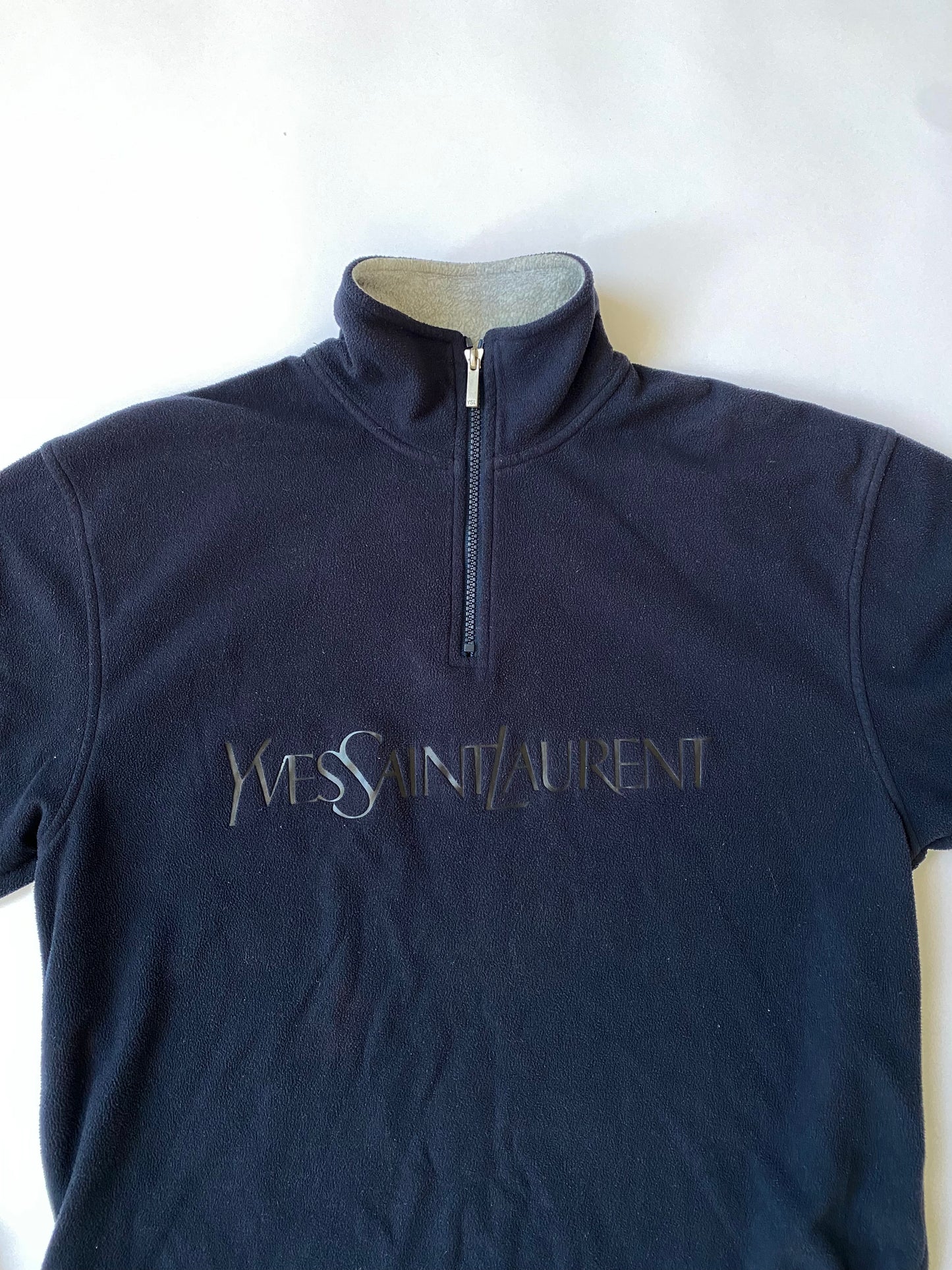 Yves Saint Laurent Spellout Fleece Quarter Zip