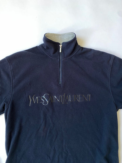 Yves Saint Laurent Spellout Fleece Quarter Zip