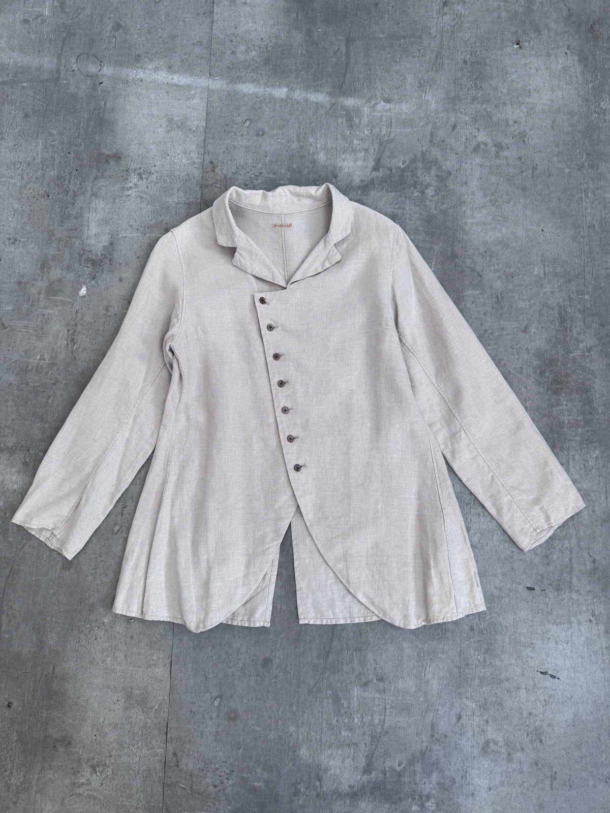 Kapital Asymmetric Lightweight Overshirt | Small, Multicoloured