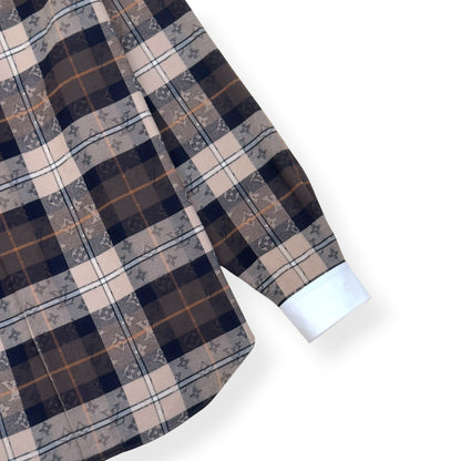LOUIS VUITTON MONOGRAM PLAID FLANNEL SHIRT BROWN XXL | XXL, Brown