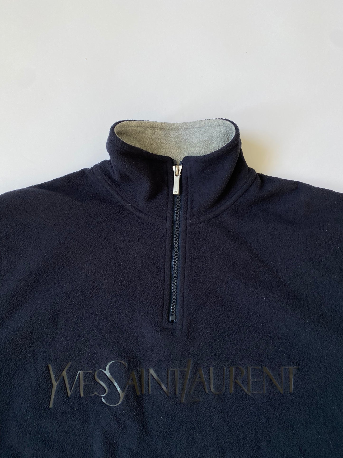 Yves Saint Laurent Spellout Fleece Quarter Zip