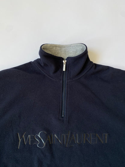 Yves Saint Laurent Spellout Fleece Quarter Zip