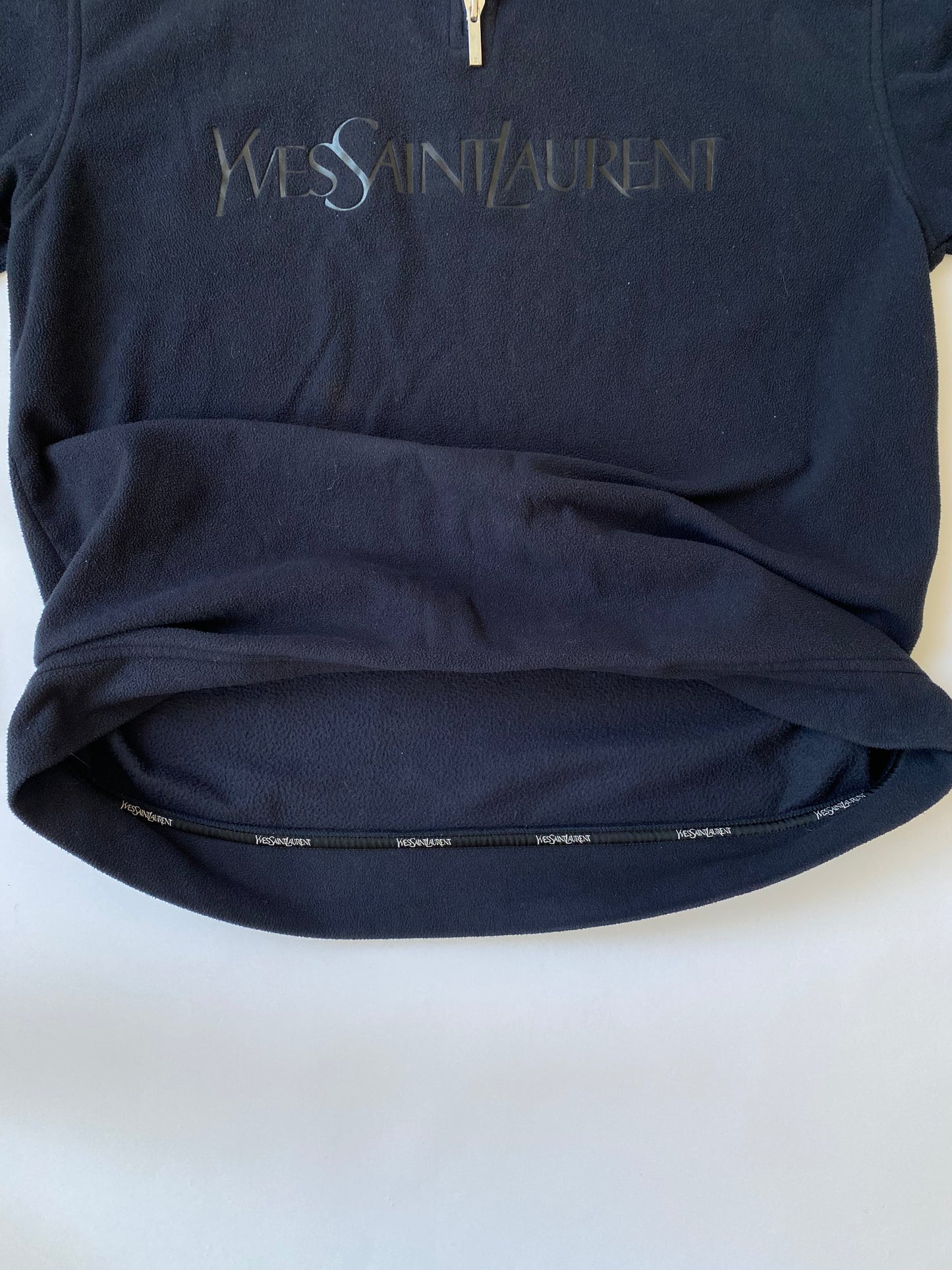 Yves Saint Laurent Spellout Fleece Quarter Zip