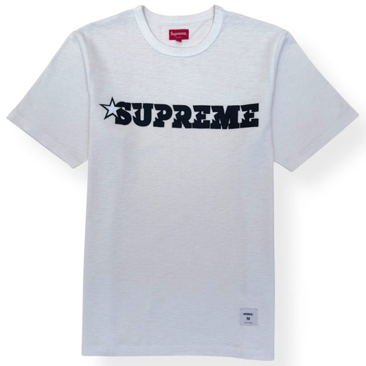 SUPREME STAR LOGO T-SHIRT WHITE / BLACK M | Medium, Black
