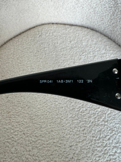 90s Prada Shield Sunglasses | O/S, Black